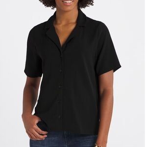 Nine Britton brand Bernie Button Down Blouse in black, size large. Stitch fix